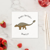 Ankylosaurus gepantserde dinosaurus illustratie servet (Insitu)