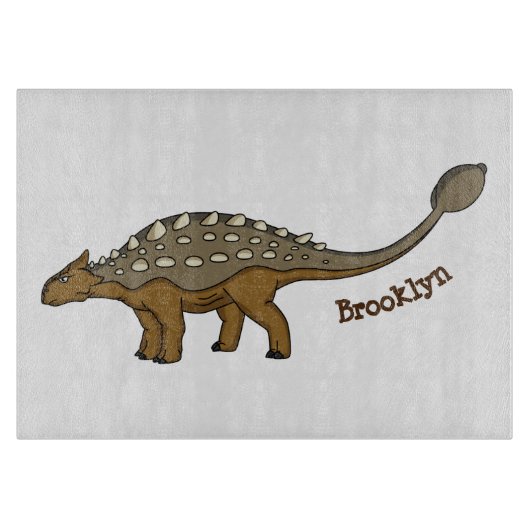 Ankylosaurus gepantserde dinosaurus illustratie snijplank (Voorkant)