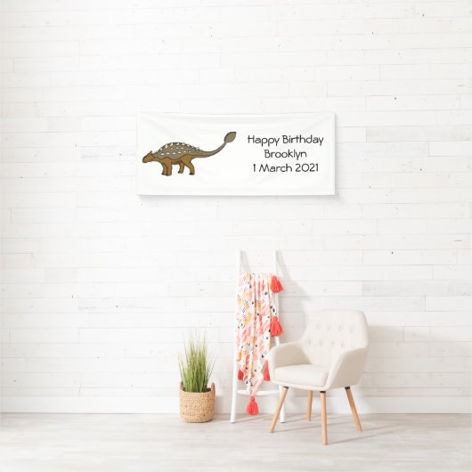 Ankylosaurus gepantserde dinosaurus illustratie spandoek (Insitu)