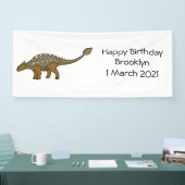 Ankylosaurus gepantserde dinosaurus illustratie spandoek (Beurs)