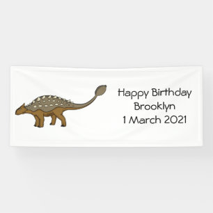 Ankylosaurus gepantserde dinosaurus illustratie spandoek