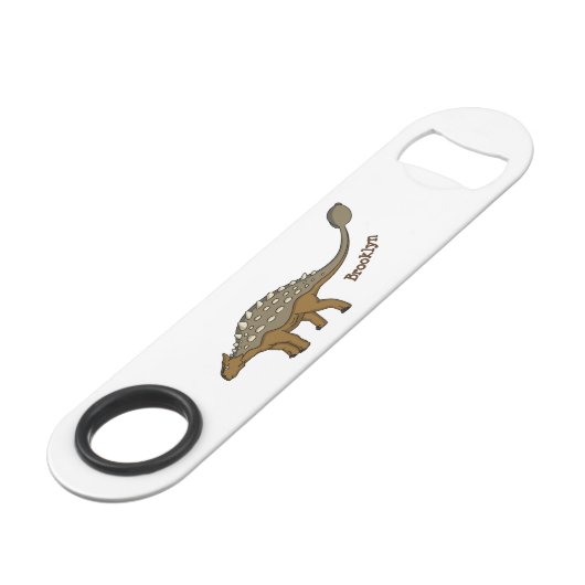 Ankylosaurus gepantserde dinosaurus illustratie speed flessenopener (Voorkant Gekanteld)