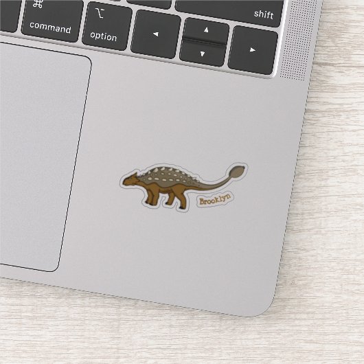 Ankylosaurus gepantserde dinosaurus illustratie sticker (Detail)