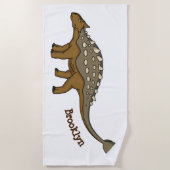 Ankylosaurus gepantserde dinosaurus illustratie strandlaken (Voorkant)