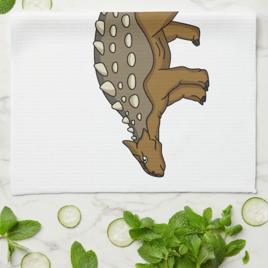 Ankylosaurus gepantserde dinosaurus illustratie theedoek (Gevouwen)