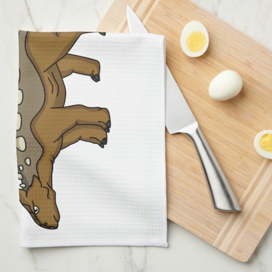 Ankylosaurus gepantserde dinosaurus illustratie theedoek (Quarter Fold)