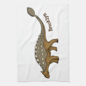 Ankylosaurus gepantserde dinosaurus illustratie theedoek (Verticaal)