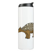 Ankylosaurus gepantserde dinosaurus illustratie thermosbeker (Gedraaid links)