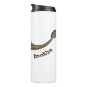 Ankylosaurus gepantserde dinosaurus illustratie thermosbeker (Geroteerd rechts)