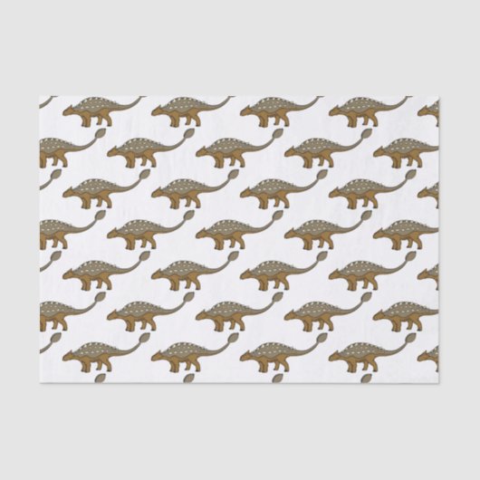 Ankylosaurus gepantserde dinosaurus illustratie tissuepapier (Voorkant)