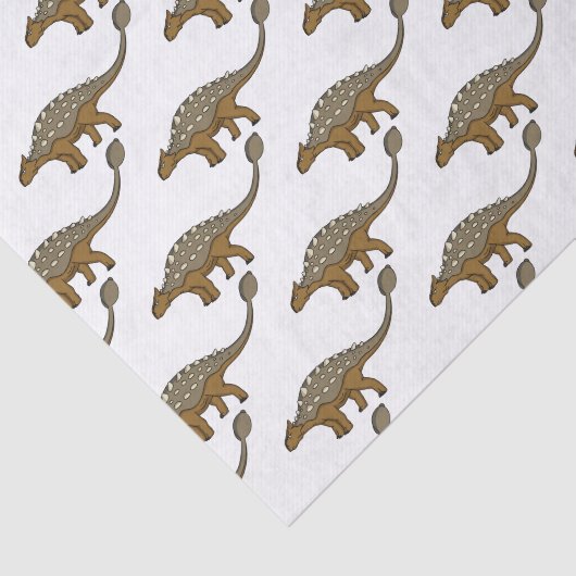 Ankylosaurus gepantserde dinosaurus illustratie tissuepapier (Detail)