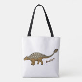 Ankylosaurus gepantserde dinosaurus illustratie tote bag (Achterkant)