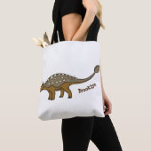 Ankylosaurus gepantserde dinosaurus illustratie tote bag (Dichtbij)