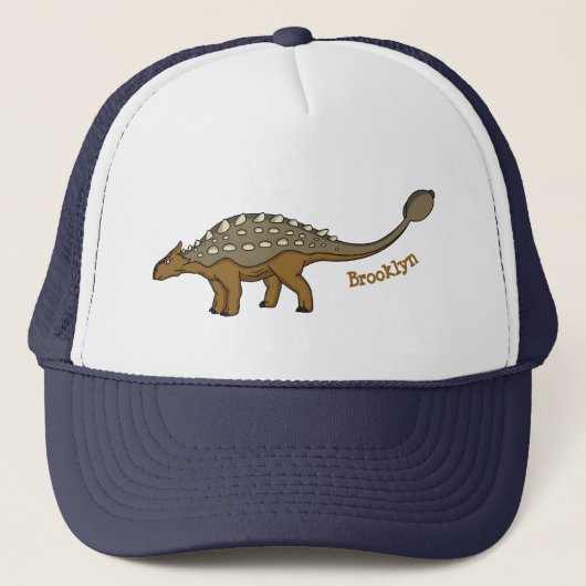 Ankylosaurus gepantserde dinosaurus illustratie trucker pet (Voorkant)
