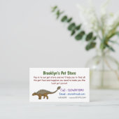 Ankylosaurus gepantserde dinosaurus illustratie visitekaartje (Staand voorkant)