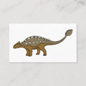 Ankylosaurus gepantserde dinosaurus illustratie visitekaartje (Achterkant)