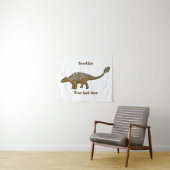 Ankylosaurus gepantserde dinosaurus illustratie wandkleed (In Situ (horizontaal))