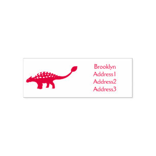 Ankylosaurus gepantserde dinosaurus illustratie  zelfinktende stempel
