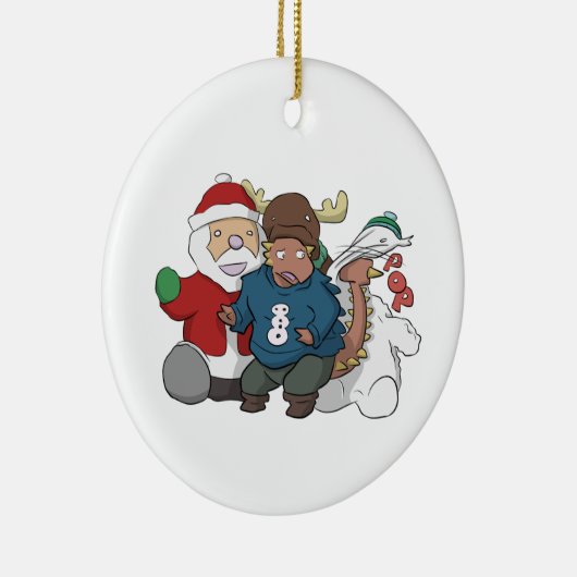 Ankylosaurus kerstinblaasbare versiering keramisch ornament (Rechts)