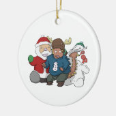 Ankylosaurus kerstinblaasbare versiering keramisch ornament (Links)