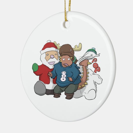 Ankylosaurus kerstinblaasbare versiering keramisch ornament (Links)