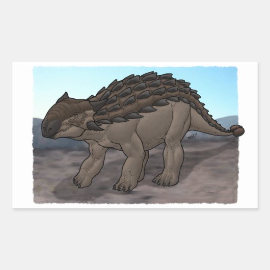 Ankylosaurus Rechthoekige Sticker (Voorkant)