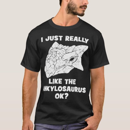 Ankylosaurus schedel fossielenjager grappig t-shirt (Voorkant)