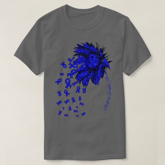 Ankyloserende spondylitis bewustzijn Zonnebloemlin T-shirt (Design voorkant)