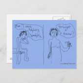 Ankylosing Spondylitis Annountis Comic briefkaart (Voorkant / Achterkant)