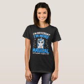 Ankylosing Spondylitis Awareness Unicorn Blue T-shirt (Voorkant volledig)