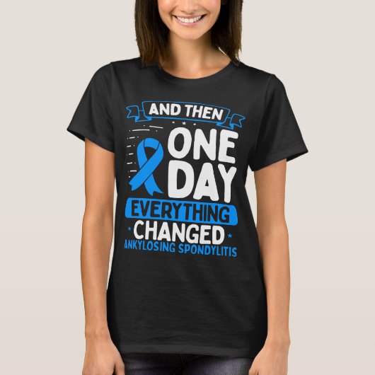 Ankylosing Spondylitis Awareness Warrior Ribbon T-shirt (Voorkant)