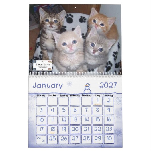 ANML-RESQ KALENDER (Jan 2027)