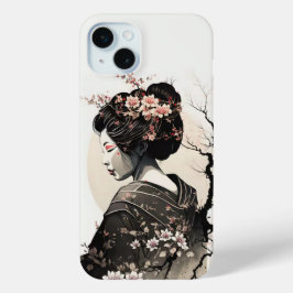 Anmutige japanische Geisha -  iPhone 15 Mini Hoesje