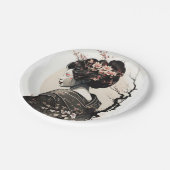 Anmutige japanische Geisha - Papieren Bordje (Gekanteld)