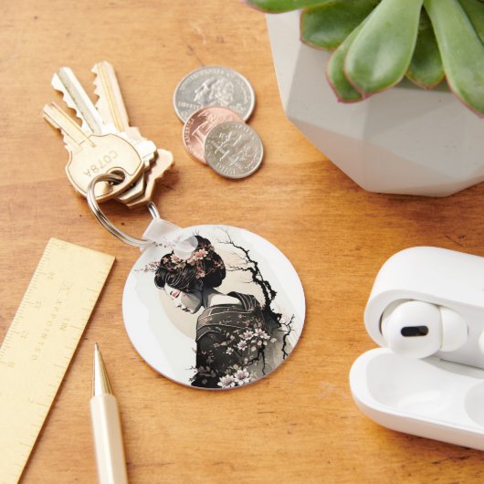 Anmutige japanische Geisha -  Sleutelhanger (Bureau)