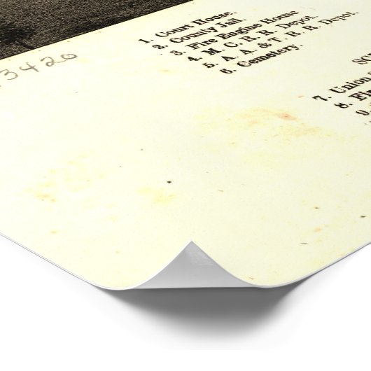 Ann Arbor Birdseye Map Poster (Hoek)