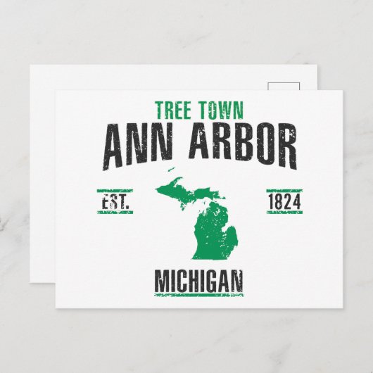 Ann Arbor Briefkaart (Voorkant / Achterkant)