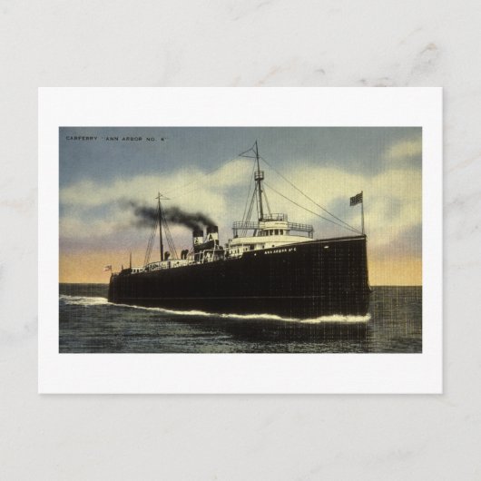 Ann Arbor Car Ferry No. 6 - Arthur K. Atkinson Briefkaart (Voorkant)