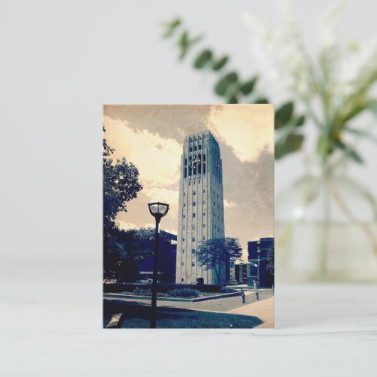 Ann Arbor Clock Tower Briefkaart (Staand voorkant)