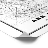 Ann Arbor-kaart Poster (Hoek)