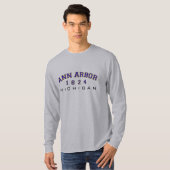 Ann Arbor, MI - 1824 T-shirt (Voorkant volledig)
