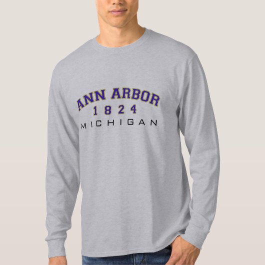 Ann Arbor, MI - 1824 T-shirt (Voorkant)