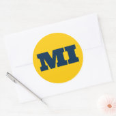 Ann Arbor (MI) - Maïs x Blauw x Wit Ronde Sticker (Envelop)