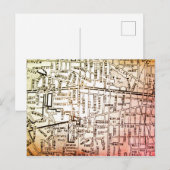 Ann Arbor, MI Map Briefkaart (Voorkant / Achterkant)