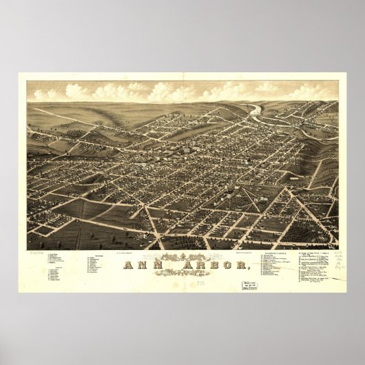 Ann Arbor, Michigan (1880) Poster (Voorkant)