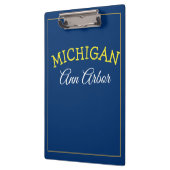 Ann Arbor Michigan Blauw en maïs Klembord (Links)
