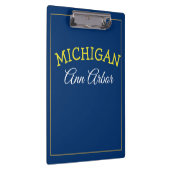 Ann Arbor Michigan Blauw en maïs Klembord (Rechts)