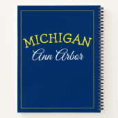 Ann Arbor Michigan Blauw en maïs Notitieboek (Achterkant)