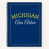 Ann Arbor Michigan Blauw en maïs Notitieboek (Voorkant)