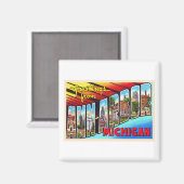 Ann Arbor Michigan  Briefkaart met grote letters Magneet (Voorkant / Achterkant)